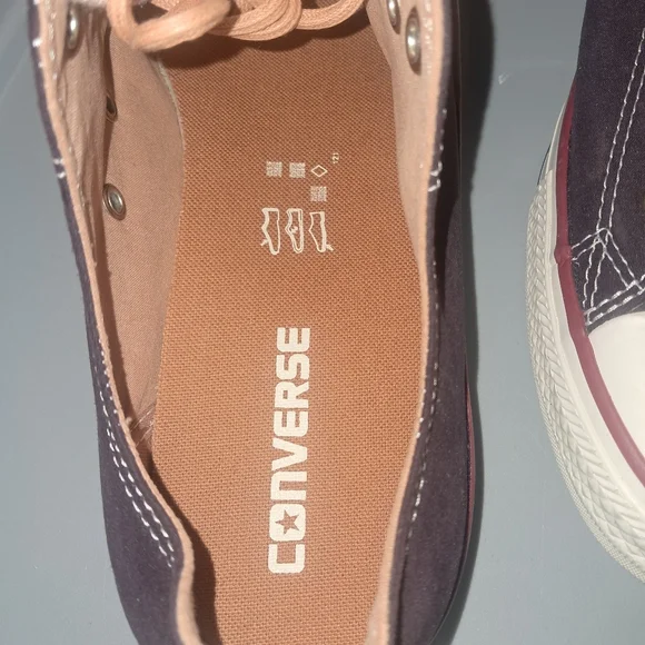 Casual Low-Top Converse Canvas Sneakers in Dark Brown with Tan Accents - Picture 6 of 6